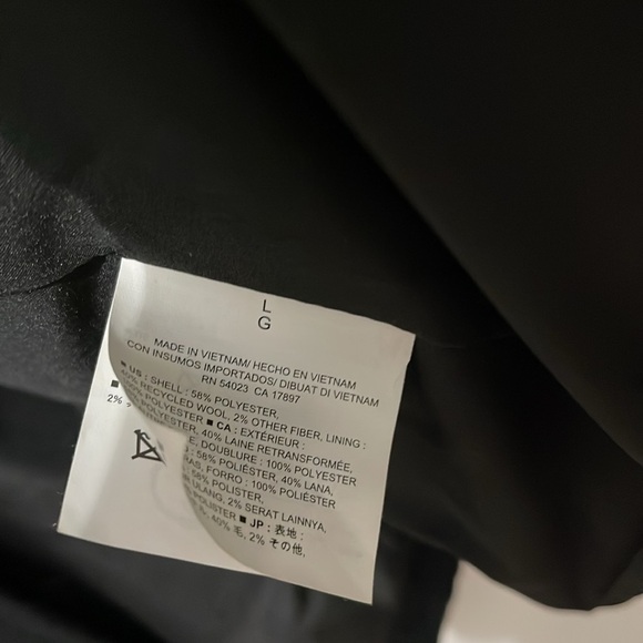 Old Navy Classic Plaid Double Breasted Wool Blend Pea Coat Large - Picture 5 of 6